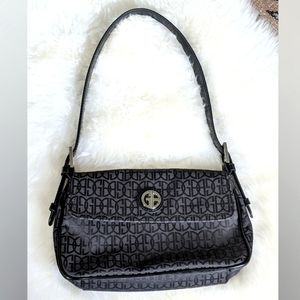Vintage Black Logo Handbag by Giani Bernini